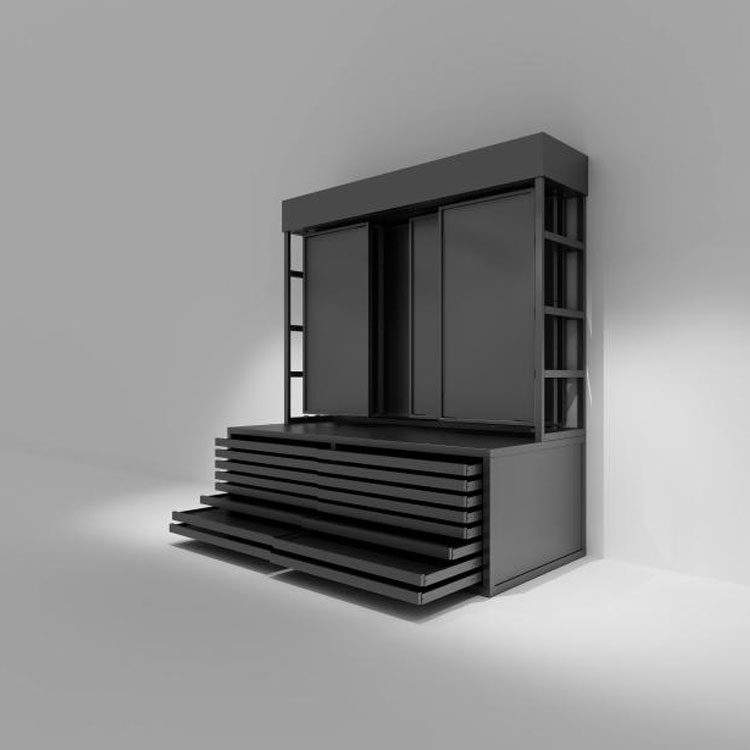 Ağır Hizmet Tipi Düz Çekmece Taş Vitrin